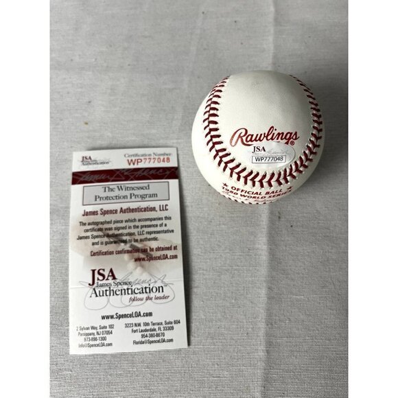 Larry Bowa Signed "1980 WSC" Autographed OBWS Baseball JSA - Picture 5 of 5